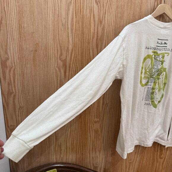 Vintage REM Reconstruction III 1985 Tour Tee Rare Authentic LS Rockit Medium - Picture 3 of 7